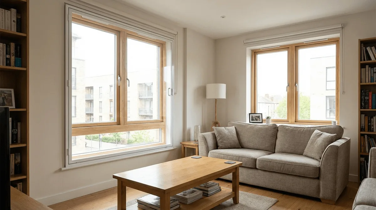 Secondary glazing installation in a purpose-built flat
